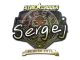 Sticker | sergej (Gold) | Berlin 2019 CS2 skin