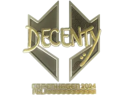 Sticker | decenty (Gold) | Copenhagen 2024