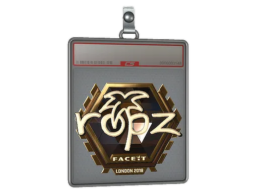 Sticker Slab | ropz (Gold) | London 2018