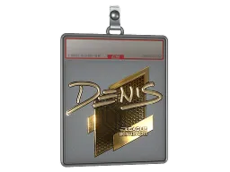 Sticker Slab | denis (Gold) | Boston 2018