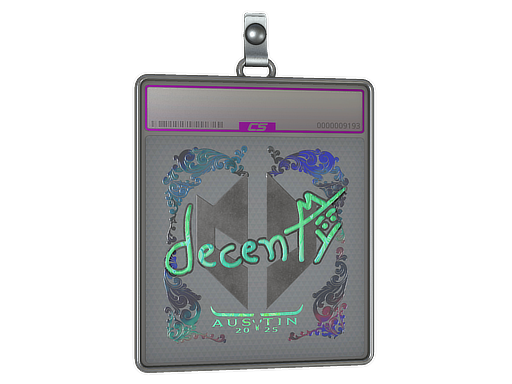 Sticker Slab | decenty (Holo) | Austin 2025