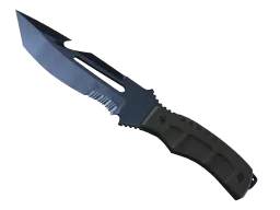 ★ StatTrak™ Survival Knife | Blue Steel (Battle-Scarred)