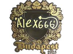 Sticker | alex666 (Gold) | Budapest 2025