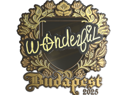 Sticker | w0nderful (Gold) | Budapest 2025