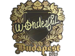 Sticker | w0nderful (Gold) | Budapest 2025