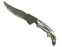 ★ StatTrak™ Falchion Knife | Black Laminate (Battle-Scarred)