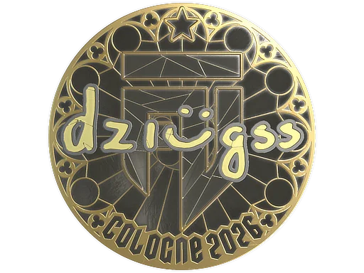 Sticker | dziugss (Gold) | Cologne 2026