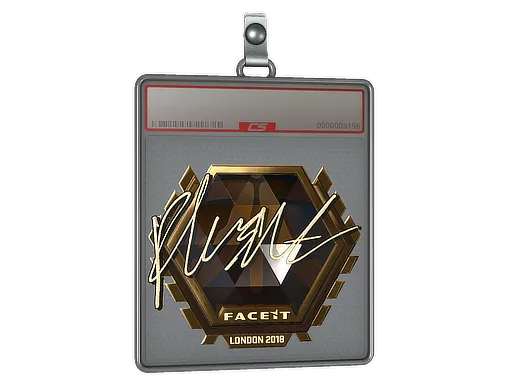 Sticker Slab | flusha (Gold) | London 2018