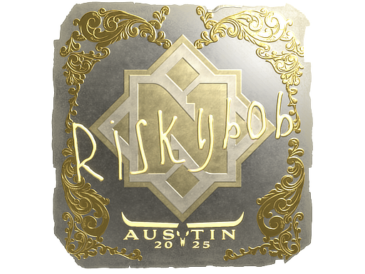 Sticker | riskyb0b (Gold) | Austin 2025