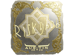 Sticker | riskyb0b (Gold) | Austin 2025