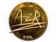 Sticker | AZR (Gold) | Katowice 2019 CS2 skin