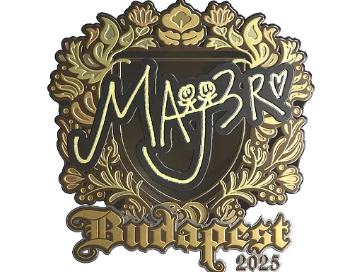 Sticker | MAJ3R (Gold) | Budapest 2025