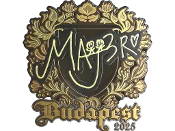 Sticker | MAJ3R (Gold) | Budapest 2025
