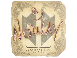 Sticker | noway | Austin 2025