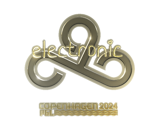 Sticker | electronic (Gold) | Copenhagen 2024