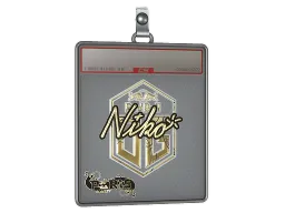 Sticker Slab | niko (Gold)  | Paris 2023