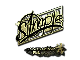 Sticker | s1mple (Gold) | Antwerp 2022