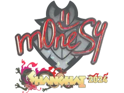 Sticker | m0NESY (Glitter) | Shanghai 2024