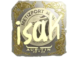 Sticker | isak (Gold) | Austin 2025