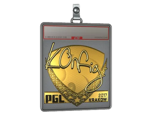 Sticker Slab | k0nfig (Gold) | Krakow 2017