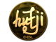 Sticker | hutji (Gold) | Katowice 2019