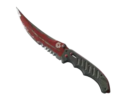 ★ StatTrak™ Flip Knife | Crimson Web (Battle-Scarred)