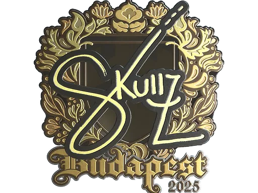 Sticker | skullz (Gold) | Budapest 2025