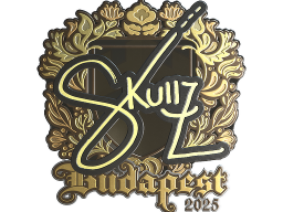 Sticker | skullz (Gold) | Budapest 2025