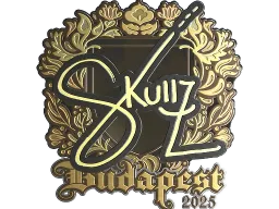 Sticker | skullz (Gold) | Budapest 2025