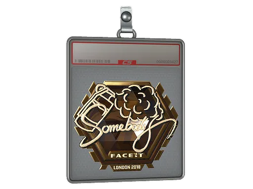 Sticker Slab | somebody (Gold) | London 2018