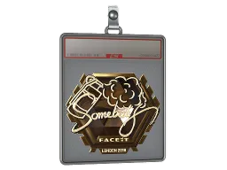 Sticker Slab | somebody (Gold) | London 2018