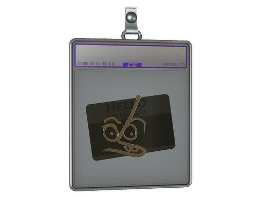Sticker Slab | Hello MP7 (Gold)