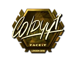 Sticker | COLDYY1 (Gold) | London 2018