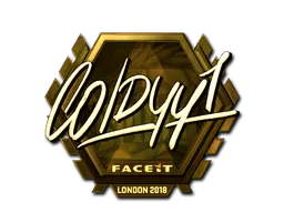 Sticker | COLDYY1 (Gold) | London 2018