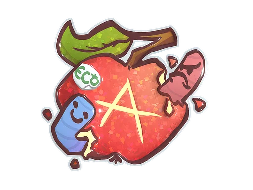 Sticker | Apple A Day (Glitter)
