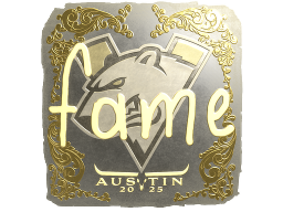 Sticker | fame (Gold) | Austin 2025
