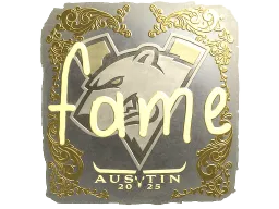 Sticker | fame (Gold) | Austin 2025