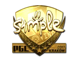 Sticker | s1mple (Gold) | Krakow 2017