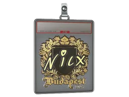 Sticker Slab | nicx (Gold) | Budapest 2025