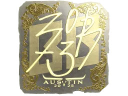 Sticker | zorte (Gold) | Austin 2025