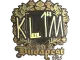 Sticker | kl1m (Gold) | Budapest 2025 CS2 skin