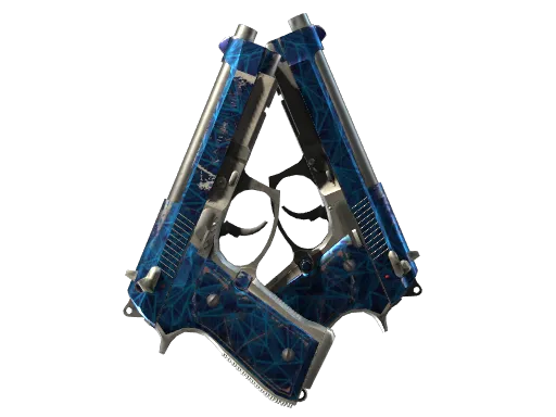 Souvenir Dual Berettas | Cobalt Quartz (Well-Worn)