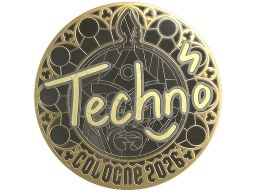 Sticker | Techno4K (Gold) | Cologne 2026