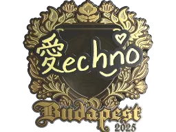 Sticker | Techno4K (Gold) | Budapest 2025