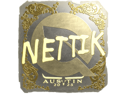 Sticker | nettik (Gold) | Austin 2025