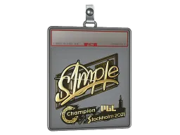 Sticker Slab | s1mple (Gold) | Stockholm 2021