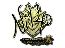Sticker | NiKo (Gold) | Antwerp 2022