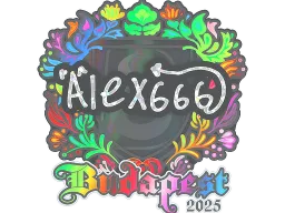 Sticker | alex666 (Holo) | Budapest 2025