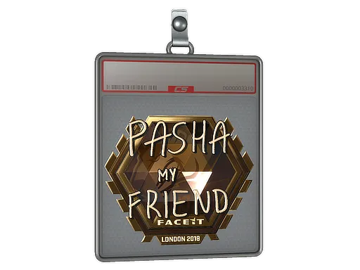 Sticker Slab | pashaBiceps (Gold) | London 2018