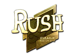 Sticker | RUSH (Gold) | Boston 2018